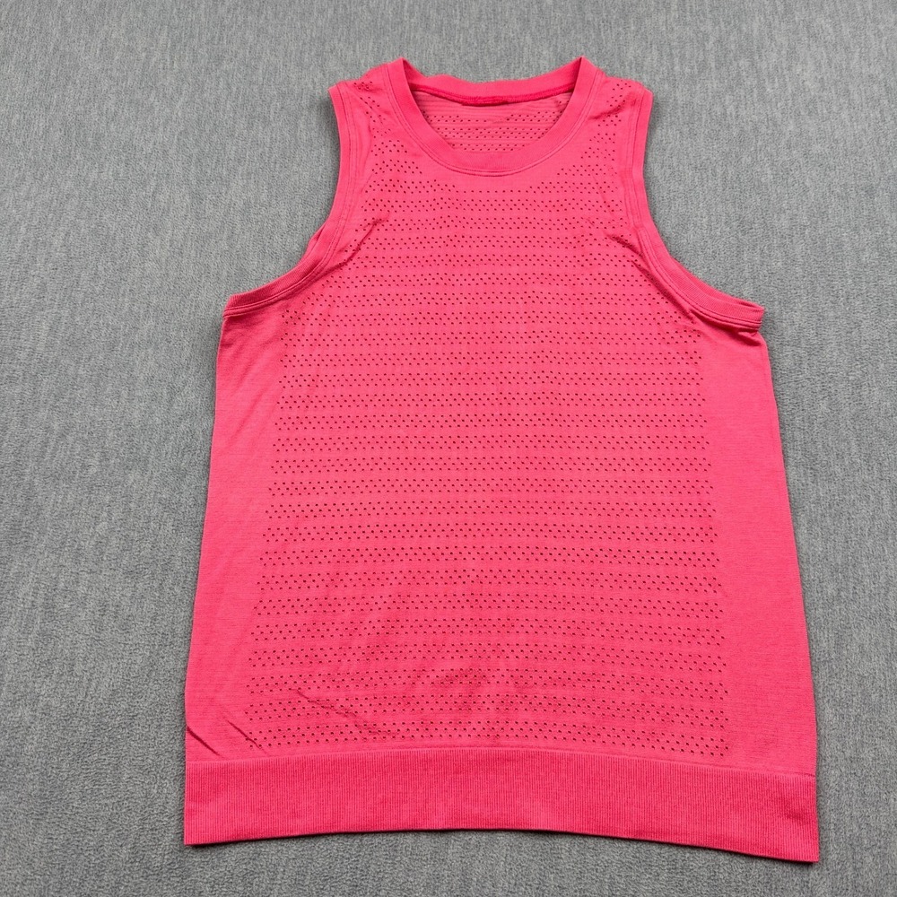Lululemon Tank Top Women 8‎ Pink Breeze By Muscle II Yoga Gym Active Athletic